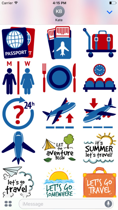 Let's go Travel - Sticker Pack for iMessage screenshot 2