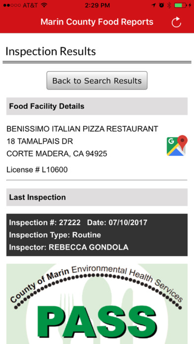 Marin County Food Reports screenshot 4