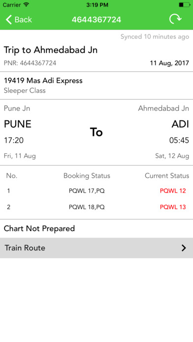 PNR Status & Indian Rail Info. screenshot 2