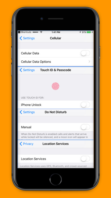 Shortcuts - Easy access to settings screenshot 3