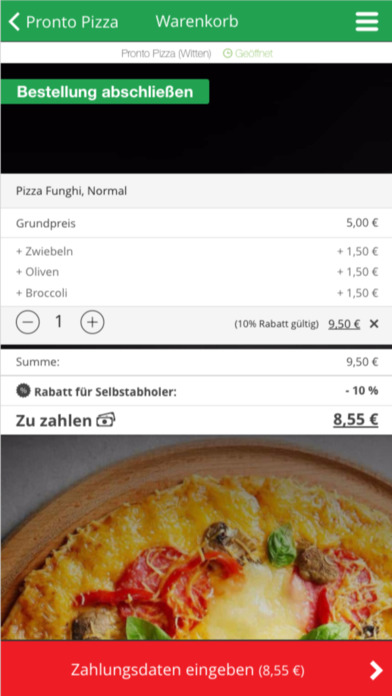 Pronto Pizza Witten screenshot 2