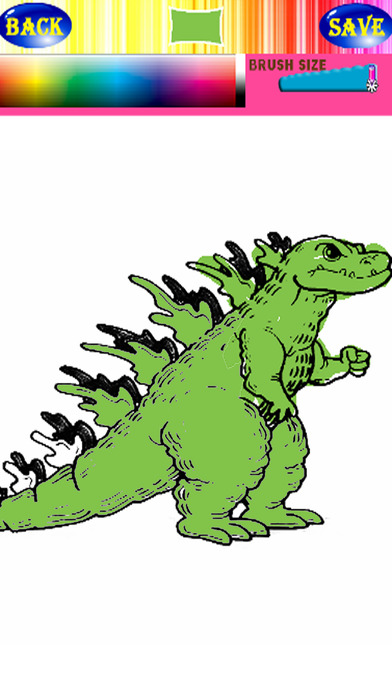 Painting Cartoon Animal Godzilla Coloring screenshot 4