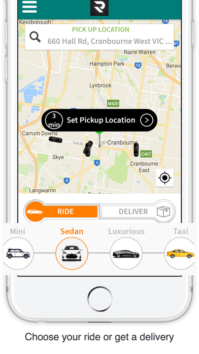 Ryd - On demand ridesharing screenshot 3