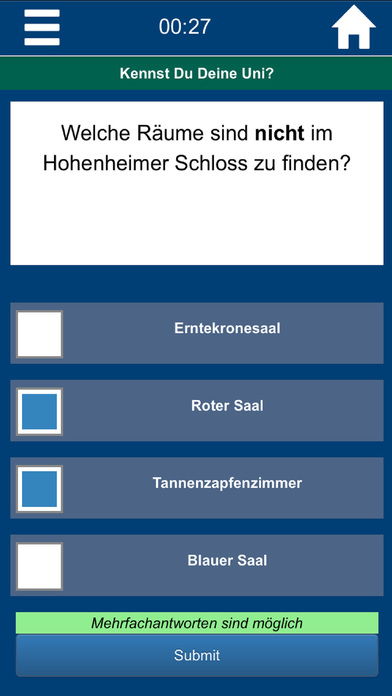 QuizApp Universität Hohenheim screenshot 2