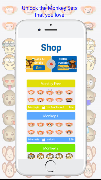 MonkeyMoji - Cute Monkey Emoji Keyboard screenshot 4