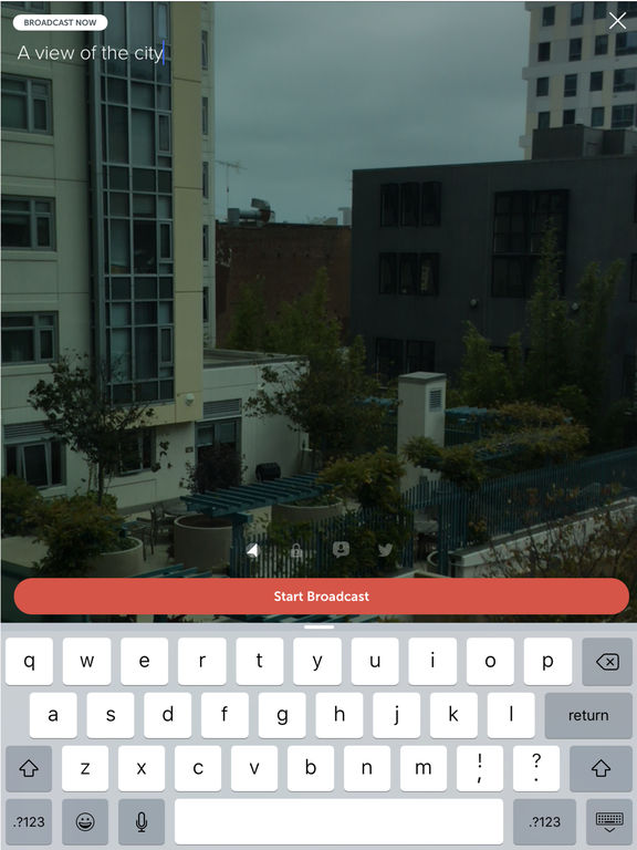 Screenshots of Periscope for iPad