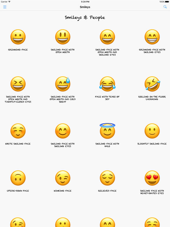 Smileys Lookup Emoji Names And Meanings On The App Store
