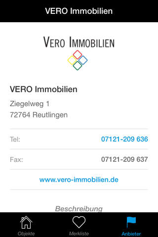 Скриншот из Vero Immobilien - Ihr Premium Immobilienmakler