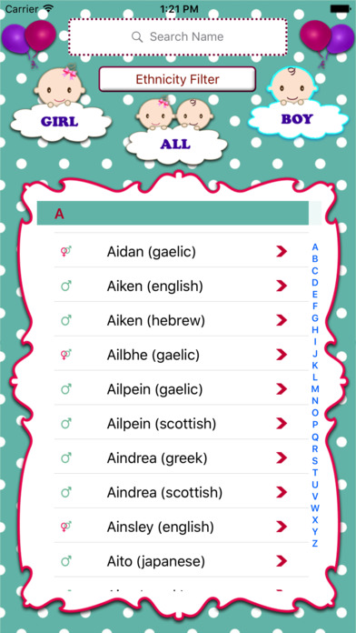 Baby Names Dictionary screenshot 2