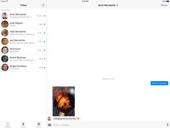 Captura de pantalla del iPad 1