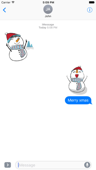 Snowman Emoji Stickers screenshot 2