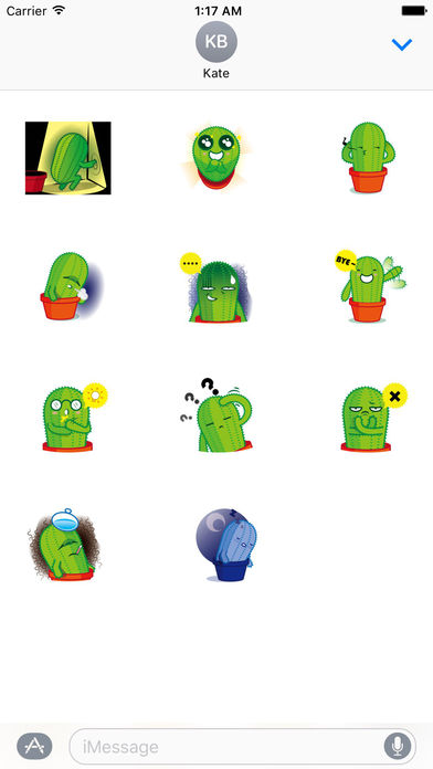 Funny Cactus Emoji Sticker screenshot 3