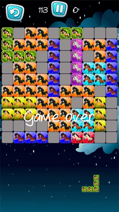Pony Unicorn New Tetri Puzzle Flow screenshot 3