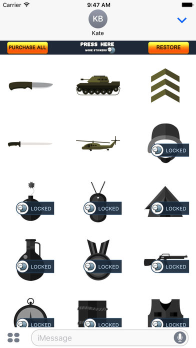 Army Soldiers Stickers for iMessage screenshot 3