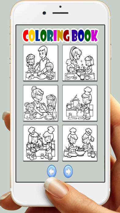 Printable Cooking Coloring Book Game For Kids screenshot 2