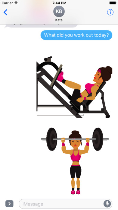FitGirlMoji -Workout & Gym Emoji Animated Stickers screenshot 3