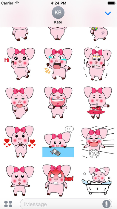 Super Cute Holi - Pig Emoji GIFs screenshot 2