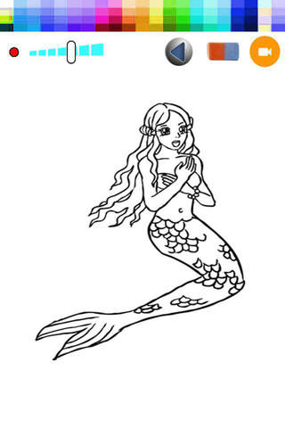 Coloring Book Game Princess and Mermaid Edition screenshot 2