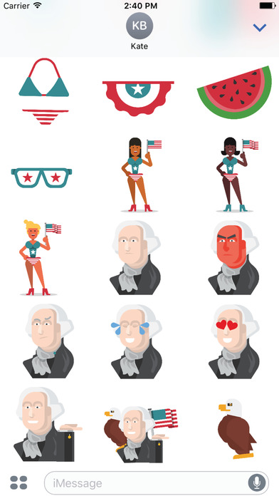 4th of July Sticker and Emoji Pack screenshot 3