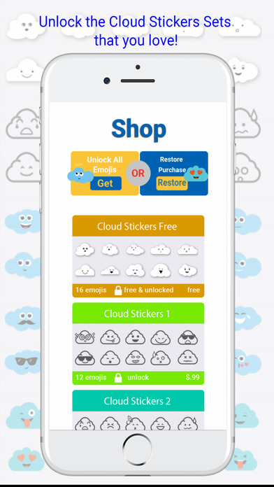 Cloud Stickers Emoji - Cloud Emojis Pack Keyboard screenshot 4