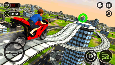 Kids MotorBike Stunt Rider - Rooftop Motorcycle 3D screenshot 3