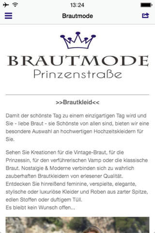 Brautmode Prinzenstraße screenshot 2