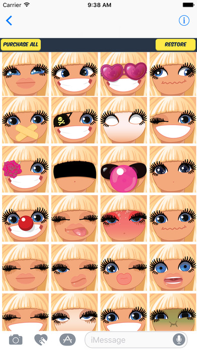 Blonde Girl Emoji Stickers screenshot 3