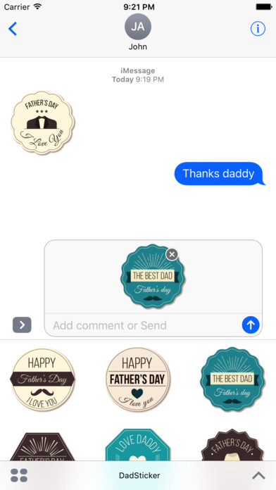 Dad's Day Sticker screenshot 2