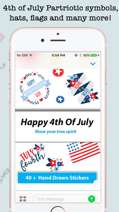 Animated 4th Of July Stickers For iMessage screenshot 2