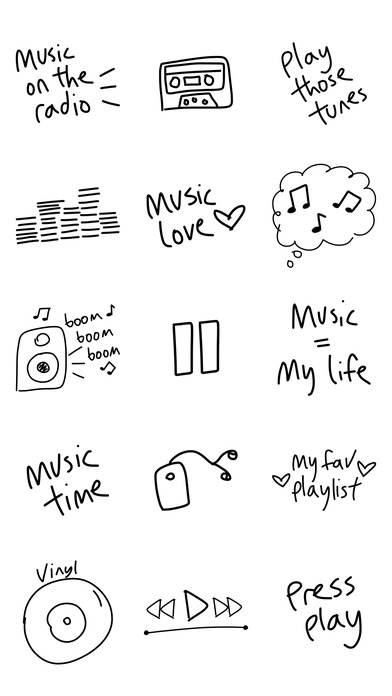Music sticker - photo emoji stickers for iMessage screenshot 3