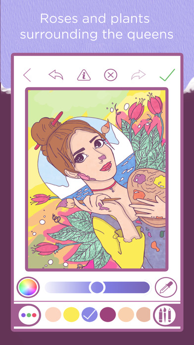 Queens : Anime Coloring Book screenshot 3