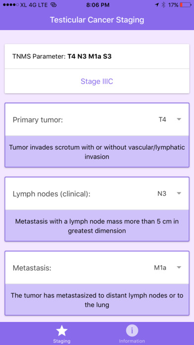 Testicular Cancer Staging screenshot 2