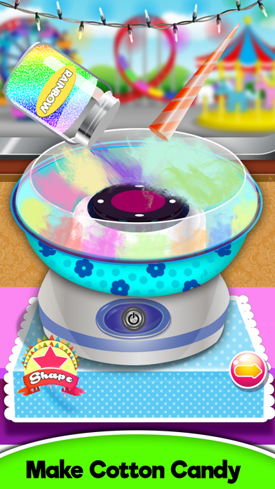 Rainbow Unicorn Glowing Cotton Candy! Fair Food screenshot 3