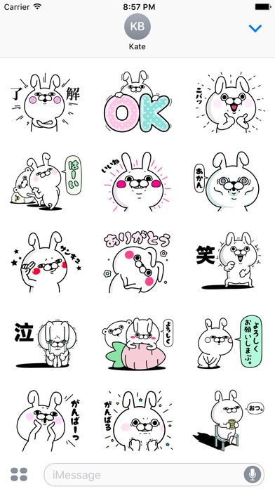 rabbit100% daily use stickers screenshot 2