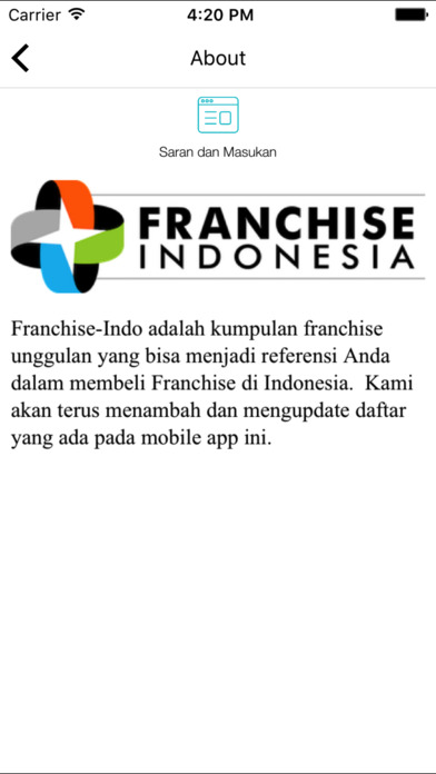 Franchise Indonesia screenshot 2