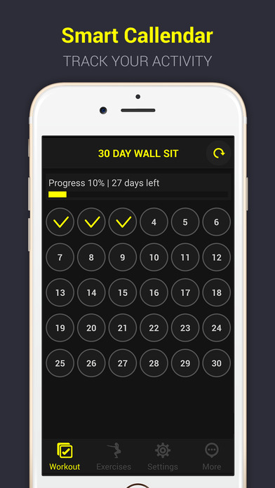 30 Day Wall Sit Pro screenshot 2