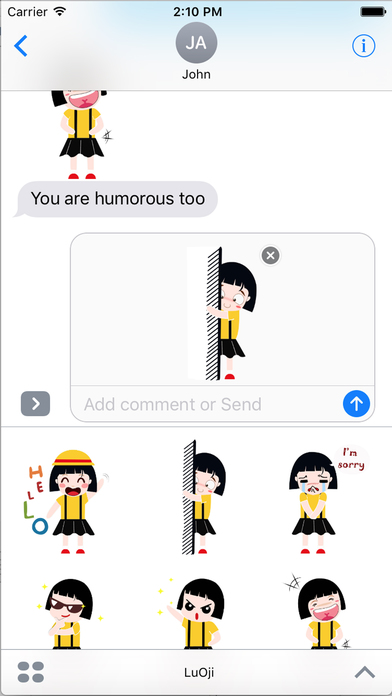LuOji Emojis Pro with Stickers Pack for iMessage screenshot 2