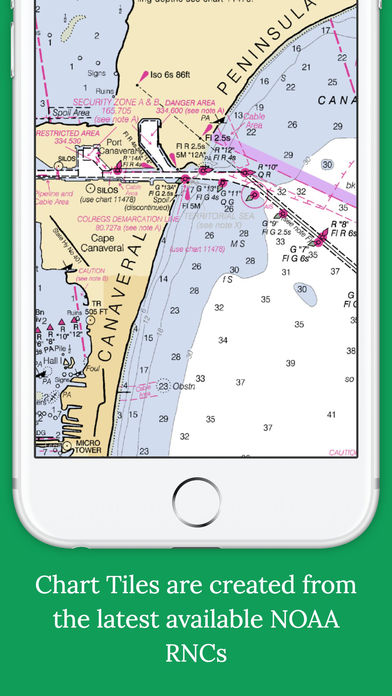 Marine : Northeast Florida offline nautical chart screenshot 2