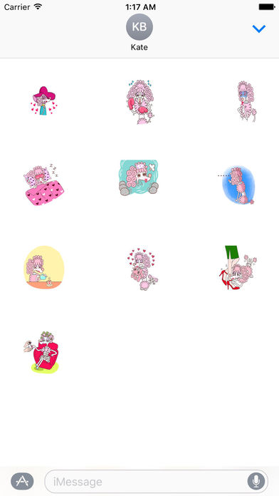 Graceful Poodle -The Rich Lady Dog Stickers screenshot 3