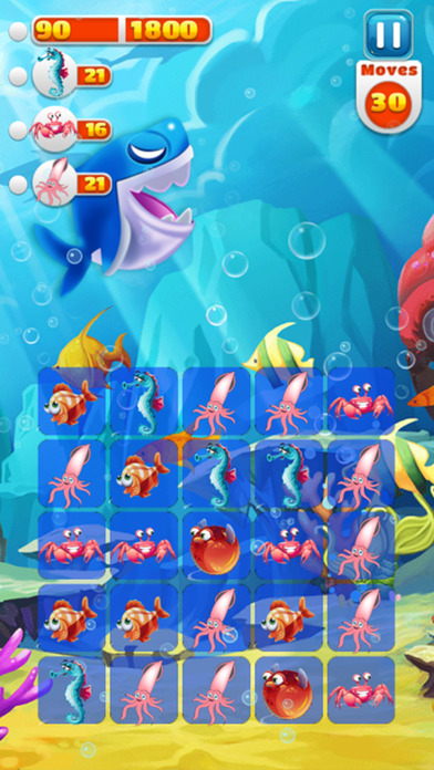 Shark And Underwater Fish Aquarium Match 3 screenshot 4