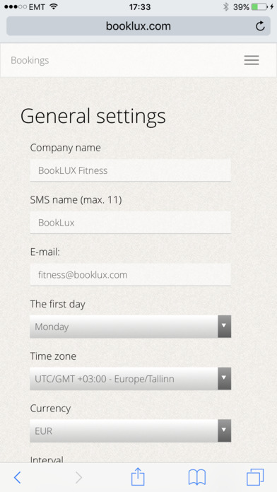 BookLUX - booking system screenshot 4