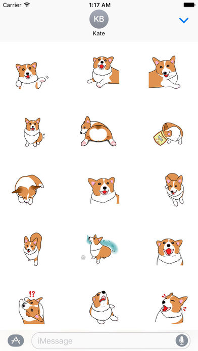 Pembroke Welsh Corgi Dog Emoji Sticker screenshot 2