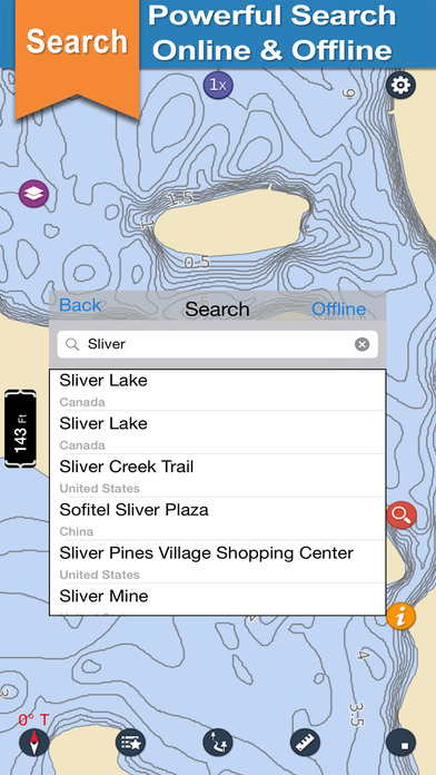 Delaware lakes GPS offline nautical fishing charts screenshot 4