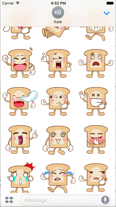 Hottie Bread - Stickers & Emoticons screenshot 2