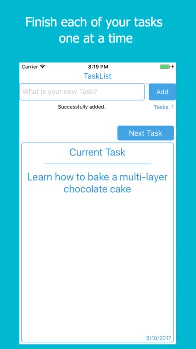 TaskList - One task at a time screenshot 2