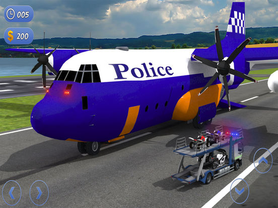 Скачать игру Police Plane Transporter: Moto - Pro