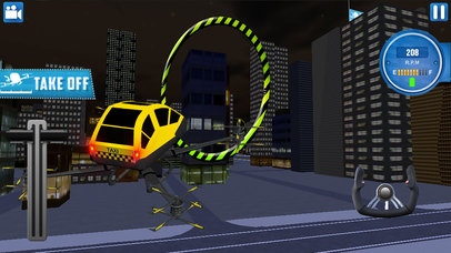 City Flying Drone Taxi Survival - Flight Simulator screenshot 3