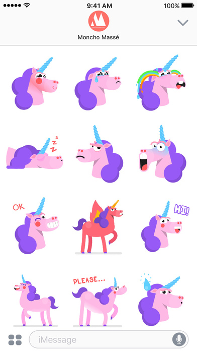 Moncho the Unicorn – Animated Stickers screenshot 2