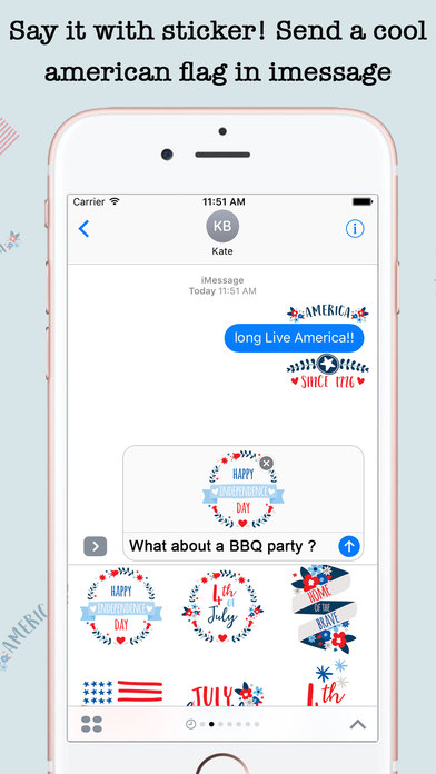Animated 4th Of July Stickers For iMessage screenshot 3
