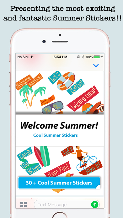 Animated Summer Wishes & Stickers For iMessage screenshot 2